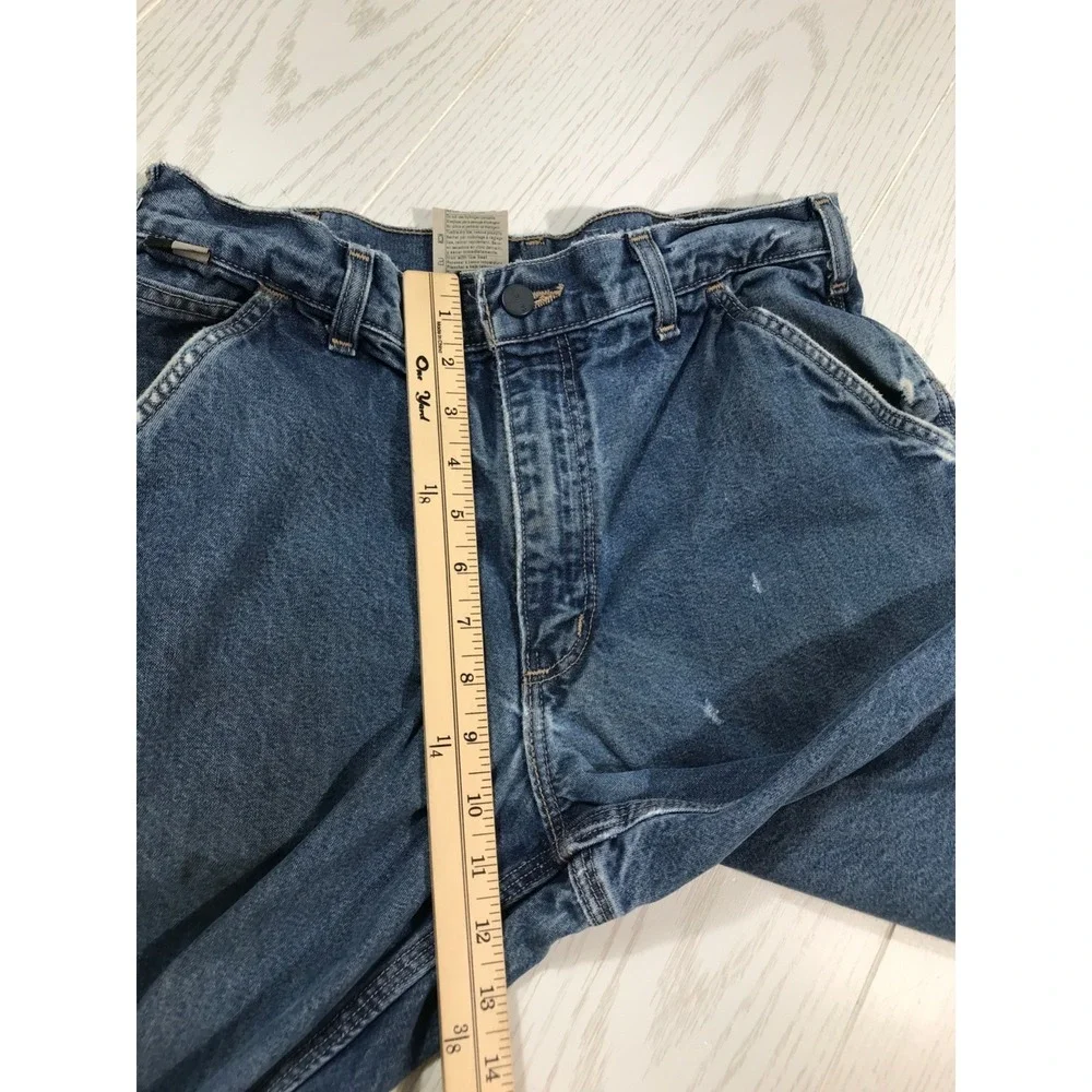 Carhartt FR Jeans Mens 30x29 Blue Flame Resistant Workwear Utility Denim Grunge